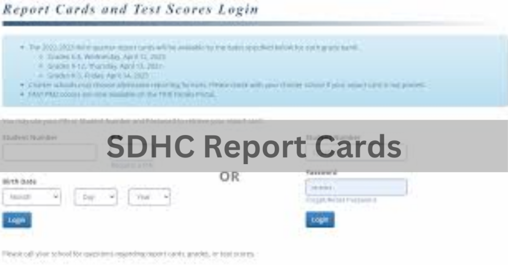 SDHC Report Cards